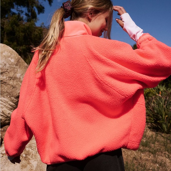 FP Movement Hit the Slopes Fleece Jacket {Neon Coral} M - Picture 3 of 11